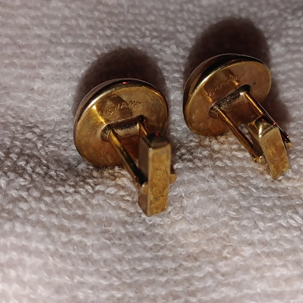 Vintage Swank Cuff Links Butterscotch Color